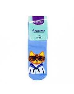 Носки Кот в матроске сиреневый женские р 25 Master socks