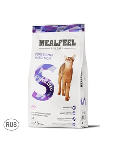 Functional Nutrition Корм сухой для стерилизованных кошек с индейкой и уткой 1 5 кг Mealfeel