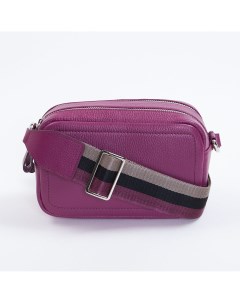 Розовая сумка с текстильным ремнём Afina