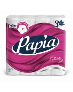 Туалетная бумага Белая 32 шт Papia