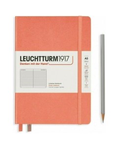 Записная книжка Leuchtturm в линейку персиковая 251 страница твердая обложка А5 Leuchtturm1917