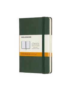 Блокнот Classic Pocket 96 листов в линейку 9 х 14 см зеленый Moleskine
