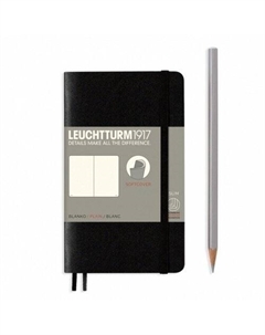 Блокнот Leuchtturm Pocket, 61 лист, без линовки, черный, А6 Leuchtturm1917