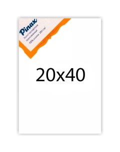 Холст грунтованный на картоне 280 г 20x40 см Pinax