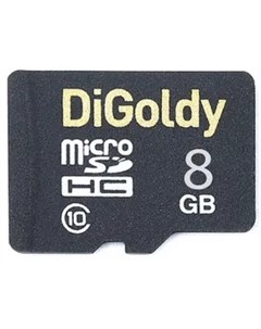 Карта памяти MicroSDHC 8GB DG008GCSDHC10 W A AD Class 10 без адаптера Digoldy
