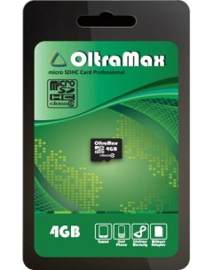Карта памяти MicroSDHC 4GB OM004GCSDHC4 W A AD Class 4 без адаптера Oltramax