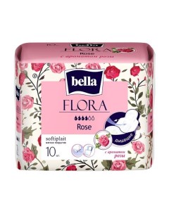 Прокладки женские Flora ежедневные 10 шт с ароматом розы BE 012 RW10 096 Bella