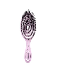 Detangling bio hair brush with natural boar bristle Lilac Подвижная био расческа для волос c натурал Solomeya