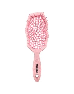 Wide teeth air cushion brush for wet dry hair Pink Массажная расческа для сухих и влажных волос с ши Solomeya