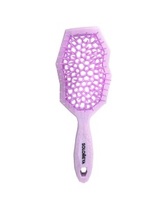 Wide teeth air cushion brush for wet dry hair Lilac Массажная расческа для сухих и влажных волос с ш Solomeya