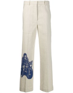 Ports 1961 брюки прямого кроя с принтом нейтральные цвета Ports 1961