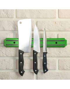 Держатель для ножей магнитный 33 см цвет зеленый Nobrand