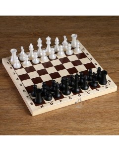 Шахматные фигуры обиходные пластик король h 7 2 см пешка 4 см Nobrand