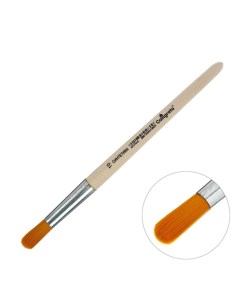 Кисть синтетика круглая 10 диаметр обоймы 10 мм длина волоса 30 мм деревянная ручка Calligrata