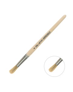 Кисть щетина круглая 8 диаметр обоймы 8 мм длина волоса 26 мм деревянная ручка Calligrata