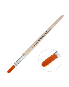 Кисть синтетика круглая 8 диаметр обоймы 8 мм длина волоса 26 мм деревянная ручка Calligrata