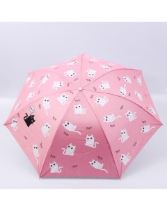 Зонт механический meow 8 спиц d 95 см цвет розовый Nobrand