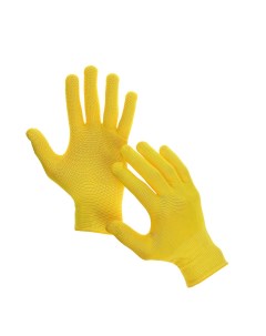 Перчатки рабочие х б с нейлоновой нитью с пвх точками размер 9 желтые Greengo