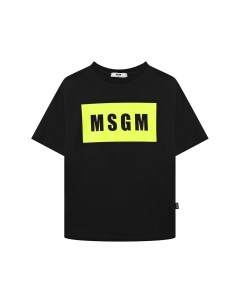 Хлопковая футболка Msgm kids