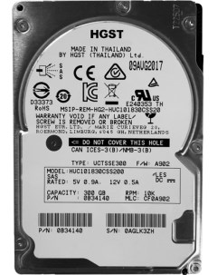 Жесткий диск 300GB SAS 12Gb s HUC101830CSS200 Ultrastar 2 5 10K rpm 128MB Western digital