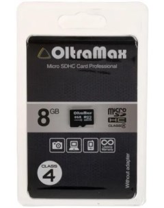 Карта памяти MicroSDHC 8GB OM008GCSDHC4 W A AD Class 4 без адаптера Oltramax