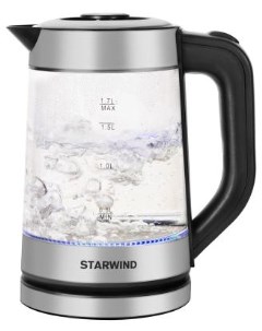 Чайник электрический SKG3081 1700 Вт чёрный серебристый 1 7 л стекло Starwind