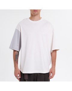 Белая двухцветная футболка Jnby