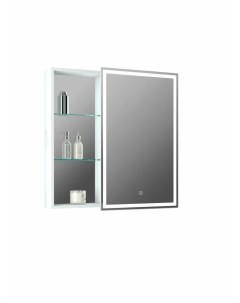 Зеркало шкаф Aperio 80х80 R с подсветкой белый Continent
