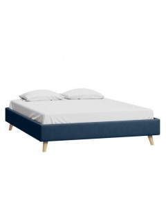 Кровать Бран 1 160 Velvet Navy Blue Диван.ру
