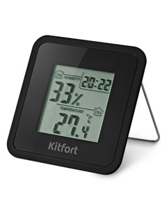 Часы с термометром KT 3302 черный Kitfort