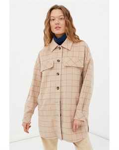 Драповое женское пальто в рубашечном стиле Finn flare