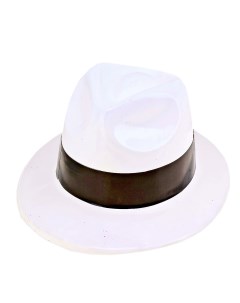 Карнавальная шляпа с кантом р р 56 см цвет белый Страна карнавалия