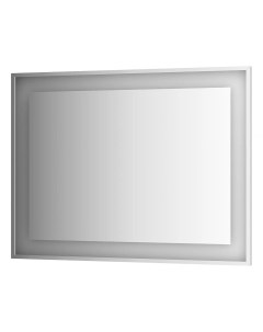 Зеркало настенное BY 2212 120x90 см в багетной раме хром со встроенным LED светильником Ledside Evoform