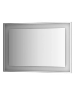 Зеркало настенное BY 2206 110x75 см в багетной раме хром со встроенным LED светильником Ledside Evoform