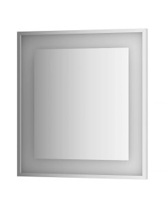 Зеркало настенное BY 2201 60x75 см в багетной раме хром со встроенным LED светильником Ledside Evoform