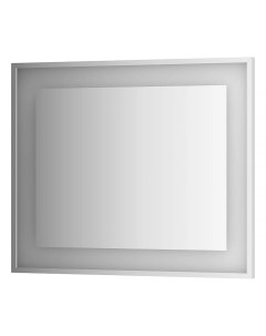 Зеркало настенное BY 2204 90x75 см в багетной раме хром со встроенным LED светильником Ledside Evoform