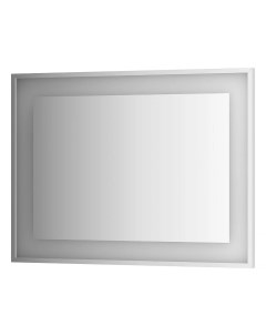 Зеркало настенное BY 2205 100x75 см в багетной раме хром со встроенным LED светильником Ledside Evoform