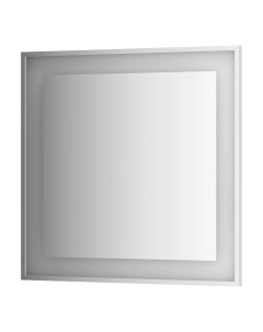 Зеркало настенное BY 2211 90x90 см в багетной раме хром со встроенным LED светильником Ledside Evoform