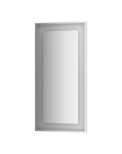 Зеркало настенное BY 2214 60x120 см в багетной раме хром со встроенным LED светильником Ledside Evoform