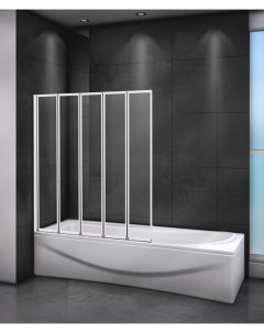 Шторка для ванны RELAX V 5 120 140 P Bi R 1200x1400 правая стекло текстурное профиль жемчужно серый Cezares
