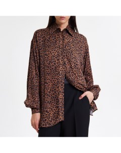 Коричневая леопардовая блузка Fashion rebels
