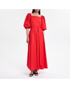 Красное платье с рукавами буф Fashion rebels