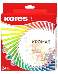 Карандаши Kores Kromas цветные трехгранные 24 цвета Kores europe s.r.o.