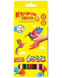 Набор карандашей Каляка Маляка акварельные 12 цветов Zhejian hongye pencil industry co