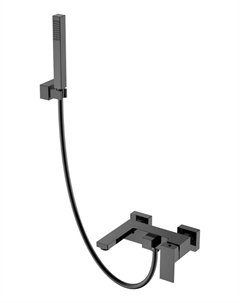 Смеситель для ванны с душем Qubic 473-SGM блестящая оружейная сталь Boheme