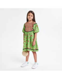 Зелёное платье с цветочным принтом Polusha