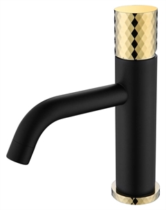 Смеситель для раковины Stick Black Diamond Gold 121-BG черный, золото Boheme