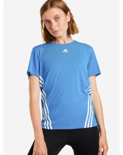 Футболка женская Trainicons 3 Stripes Голубой Adidas