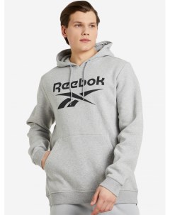 Худи мужская Big Stacked Logo Серый Reebok