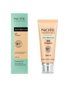 Крем тональный для лица ANTI BLEMISH BB CREAM для проблемной кожи тон 01 Note